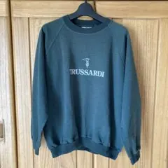 90s 古着 TRUSSARDI トレーナー ヴィンテージ　イタリア製　Lサイズ