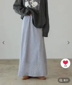 【タグ付き新品未使用】 シアーチェックフレアスカート LOWRYSFARM