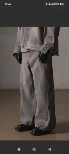 グランシー　デニムパンツ　Sサイズ グレー