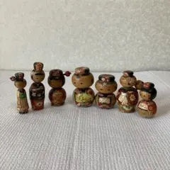 昭和レトロ 創作こけし 小芥子 木製 まとめ売り 置物 飾り古道具