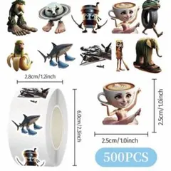 イタリアンブレインロット　ロールステッカー　500枚