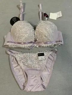 B75M 花柄刺繍×レース　ブラ＆ショーツセット　ピンク