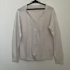 GU アクリル100% 長袖カーディガン アイボリー