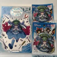 東方project 河城にとり　アクリルスタンド　BIGホログラム缶バッジ　3点