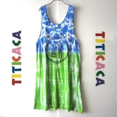 美品　TITICACA／チチカカ★　タイダイ　エスニックワンピースのサムネイル
