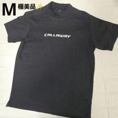 極美品✨️キャロウェイ モックネック 半袖 千鳥柄 黒 Mのサムネイル
