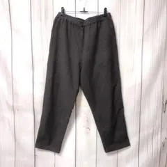 【サンバレー】イージーパンツ　ダークブラウン　Mサイズ　ウエストゴム　ナチュラル