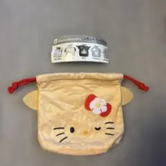 サンリオキャラクターズ ふわふわフェイス巾着 ハローキティ