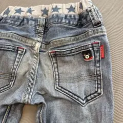 ミキハウス　ダブルビー　ジーンズパンツ 星柄ウエストゴム