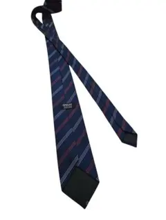 SENAST ネイビー ストライプ ネクタイ