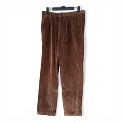 ブラウン コーデュロイパンツ テーパードシルエット