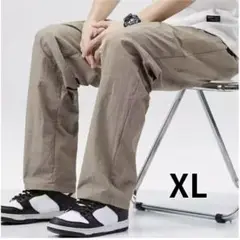 メンズ　イージーパンツ　薄手　ストレート　ストレッチ　カジュアル　XL 2L
