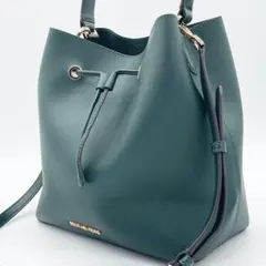 極美品✨ マイケルコース　2way 巾着　ショルダーバッグ　レザー　ゴールド金具