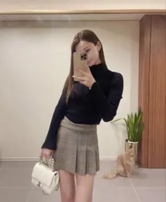 ZARA プリーツ　アシンメトリー　スコート