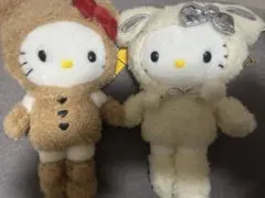 ハローキティ キティ展　ぬいぐるみくまスーツ　雪うさぎ セット
