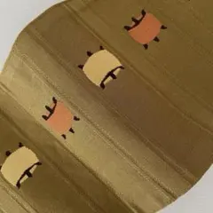 ばっちゃん様専用 半幅帯 小袋帯 紀州茶色 糸巻文様 浴衣 小紋 着物