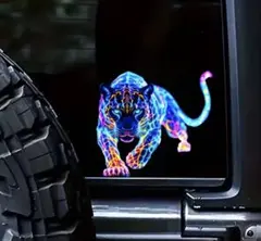 勇猛なブルータイガー ビニールデカルのステッカー、車、ラップトップ、バイク　1枚