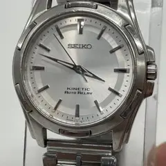 SEIKO KINETIC Auto Relay 腕時計 シルバー　セイコー