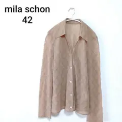 日本製　ミラ・ショーン　mila schon　シアー　シャツ　LLのサムネイル