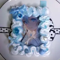 ホイップデコ トレカケース 水色 白