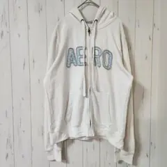 ​Aéropostale【XL】エアロポステール ジップパーカー ホワイトのサムネイル