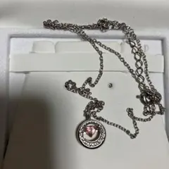 CROSSFOR ダンシングストーン ネックレスピンクハート石