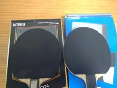 卓球ラバー　ブラック　２枚セット　美品　試打のみ　マントラプロH　飛龍