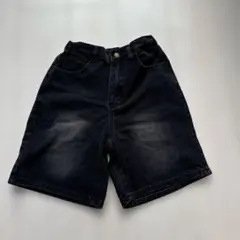 ブラックハーフパンツ ウエストゴム