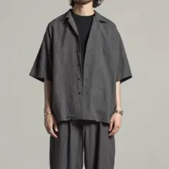 marka OPEN COLLAR SHIRT - silk linen -