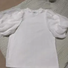 LUNACIÓN ホワイト パフスリーブ Tシャツ