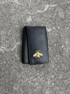 GUCCI ブラックレザー レザー キーケース