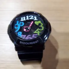 CASIO デジタル腕時計 ブラック/マルチカラー ジャンク品