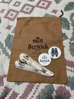 未使用 Berwick 1707 シューホーンとステッカー2枚、シューズ袋セット
