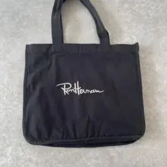 美品 Ron Herman トートバッグ 黒 ロンハーマン 刺繍ロゴ