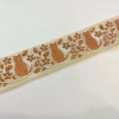 インド刺繍リボン 猫