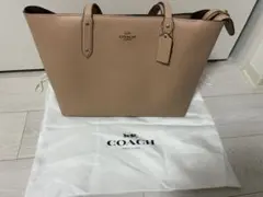 COACH シティジップ トートバッグ　ピンクベージュ