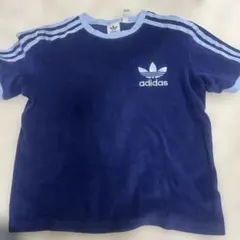 adidas Originals パイル地 半袖Tシャツ ネイビー