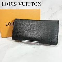 ルイヴィトン タイガ ポルトフォイユブラザ 長財布 レザー ブラック