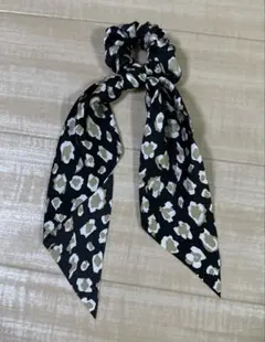 シュシュ リボン ヘアアクセサリー 豹柄 ヒョウ柄 アニマル柄