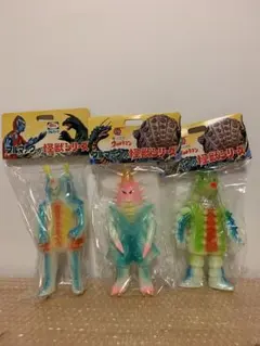 ブルマァク ミラーマン 怪獣ミニソフビ 5体セット 当時もの、かなり