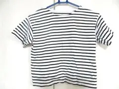 オーガニックコットン含有の綿100％ボーダー柄半袖Ｔシャツ140㎝　美品　春夏のサムネイル