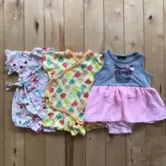 女の子3点セット 60. 70 甚平