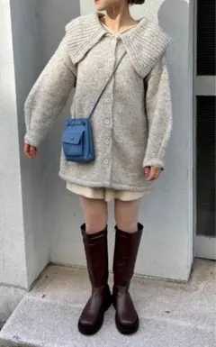 Kastane(カスタネ ) BIG衿メランジニット