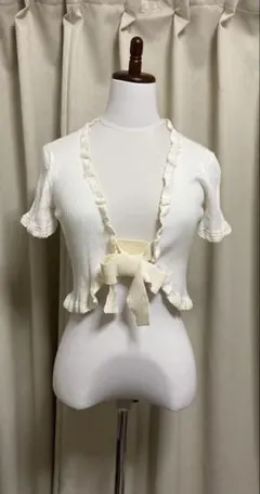 ジェーンマープル　ボレロ　白　リボン　JaneMarple