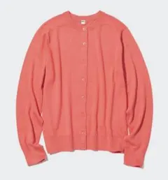 UNIQLO UVカットクルーネックカーディガン ピンクのサムネイル