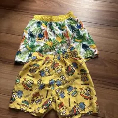 ミニオン柄・トロピカル柄水着 110サイズ 2枚組