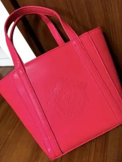 rady ネオンピンク エンボスロゴ ハンドバッグ