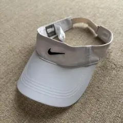 NIKE ナイキ DRI-FIT サンバイザー 白 ゴルフ テニス ロゴ