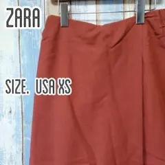 ＬＳ314☆ザラ☆フェイクレイヤードクロップドワイドパンツ☆キュロット☆オレンジのサムネイル