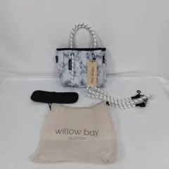 Willow Bay/ウィローベイ　白色Xマーブル　ミニトートバッグのサムネイル